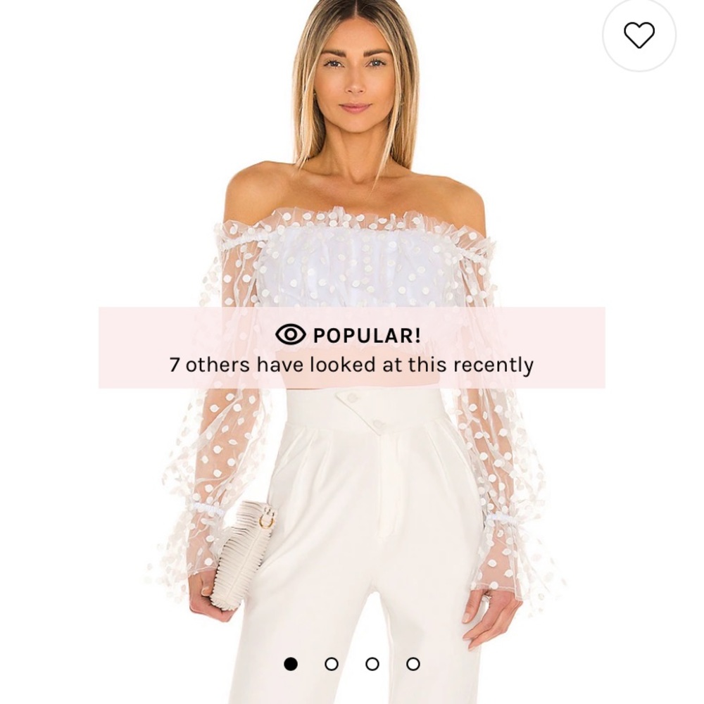 Majorelle Baby Bye Top in White!